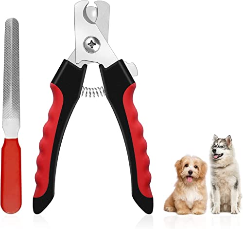 Mumoo Bear Dog Cat Nails Clippers - Dog Claw Clippers for Large to Small Breeds with Free Nail File, Professional Cat Nail Clippers with Safety Guard to Avoid Over-Cutting,Suitable for Big Dog