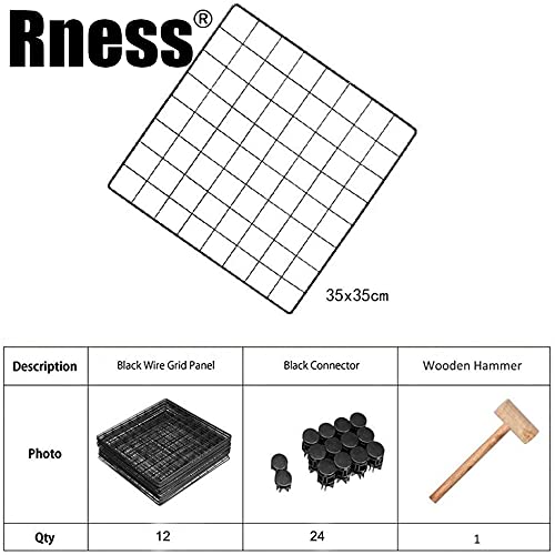 Rness Pet Playpen, Portable Pet Playpen Metal for Small Animals, pet playpen panels,Guinea Pigs, Rabbits,Dog Cage,Cat Cage, Dog Fence,Black, 12 panels