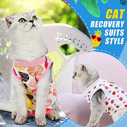 KASTWAVE Pcs Cat Recovery Suit Cat Surgery Recovery Suit Kittens Physiological Clothes Cotton Breathable Cat Clothes for Abdominal Wounds or Skin Diseases - M