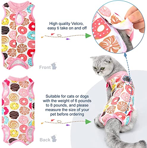 KASTWAVE Pcs Cat Recovery Suit Cat Surgery Recovery Suit Kittens Physiological Clothes Cotton Breathable Cat Clothes for Abdominal Wounds or Skin Diseases - M