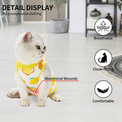 Arabest Recovery Suit, Professional Dog Cat Surgery Recovery Shirt, for Abdominal Wounds or Skin Diseases with Breathable E-Collar Alternative (Medium)