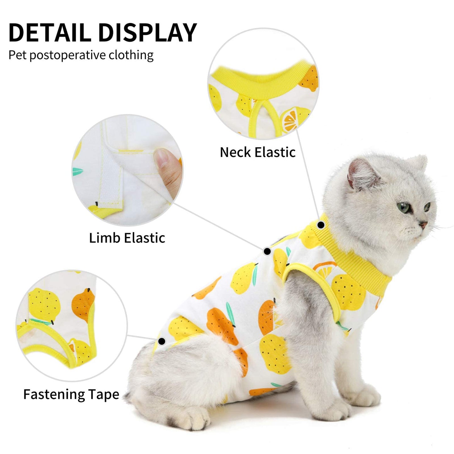 Arabest Recovery Suit, Professional Dog Cat Surgery Recovery Shirt, for Abdominal Wounds or Skin Diseases with Breathable E-Collar Alternative (Medium)