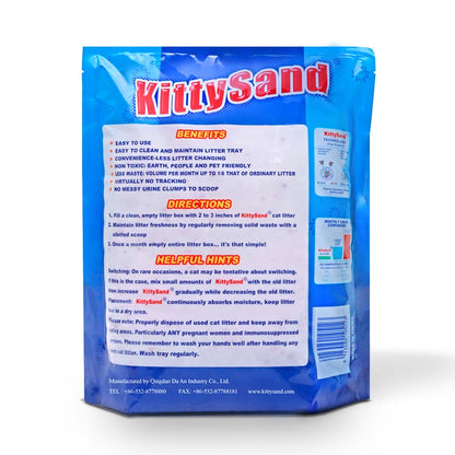 KittySand 100% Natural Silica Lavender Scented Crystal Cat Litter 3.8L - Pack of 8