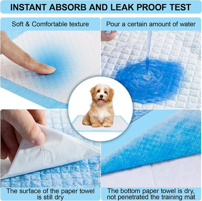 Mumoo Bear 100 PACK Puppy Training Pads for Dog Pet Pee Absorbent Toilet Pee Wee Mat Anti Slip Leakproof (100 PACK-45 * 33CM)