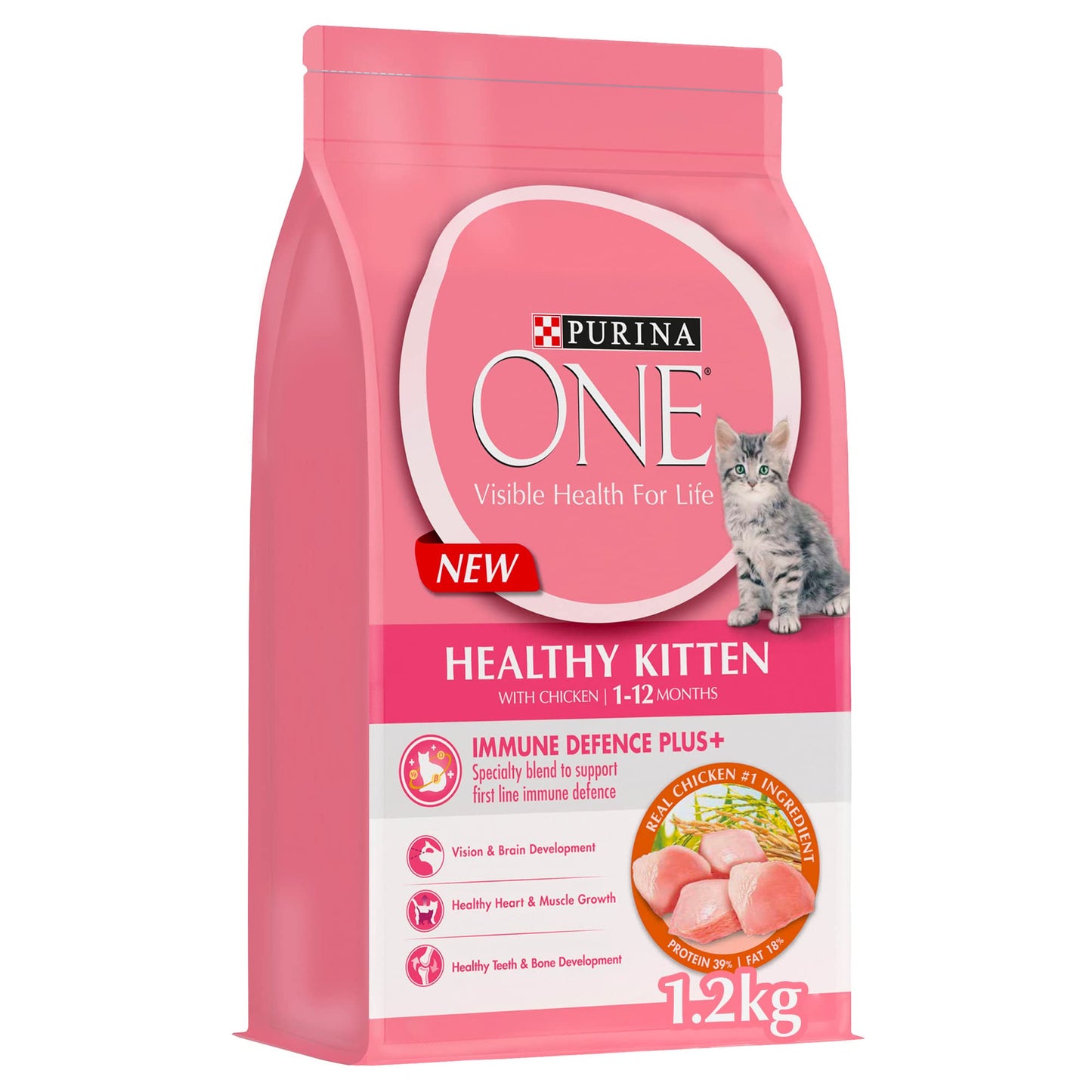 Purina One Healthy Kitten Cat Food with Chicken Flavour Promo Price (1.2kg)