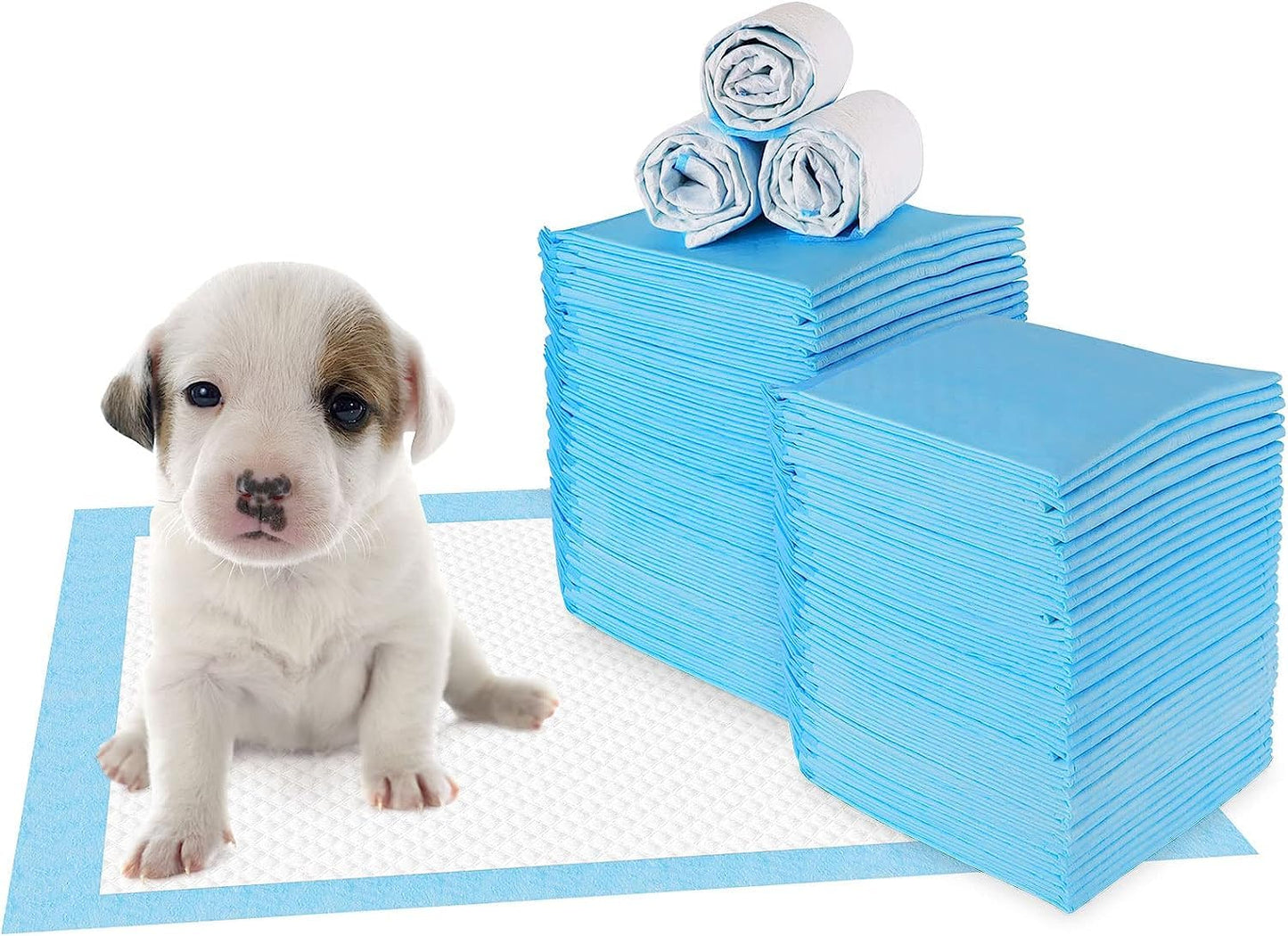 Mumoo Bear 100 PACK Puppy Training Pads for Dog Pet Pee Absorbent Toilet Pee Wee Mat Anti Slip Leakproof (100 PACK-45 * 33CM)