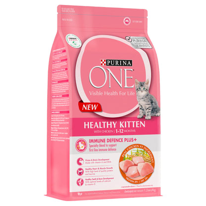 Purina One Healthy Kitten Cat Food with Chicken Flavour Promo Price (1.2kg)