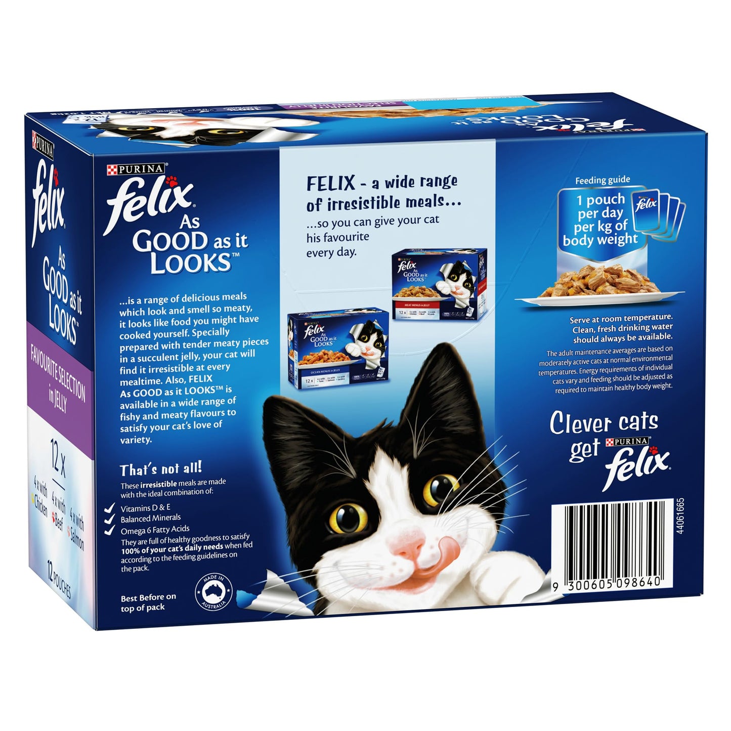 Purina Felix As Good As It Look Doubly Delicious Wet Cat Food Favourite Selections 85g (Pack of 12)